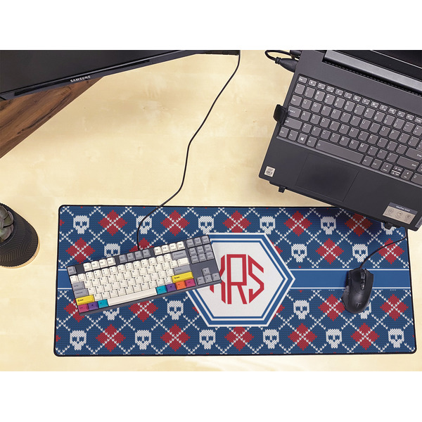 Knitted Argyle & Skulls Large Gaming Mats - LIFESTYLE