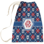Knitted Argyle & Skulls Laundry Bag (Personalized)