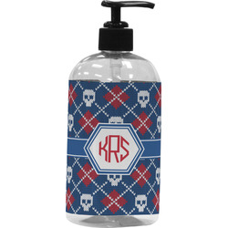 Knitted Argyle & Skulls Plastic Soap / Lotion Dispenser (Personalized)