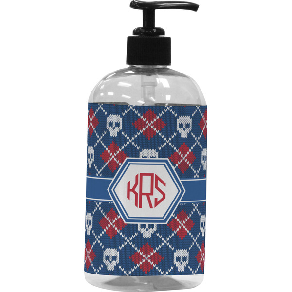 Custom Knitted Argyle & Skulls Plastic Soap / Lotion Dispenser (Personalized)