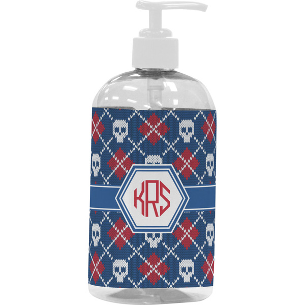 Knitted Argyle & Skulls Large Liquid Dispenser (16 oz) - White