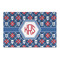 Knitted Argyle & Skulls Large Rectangle Car Magnet (Personalized)