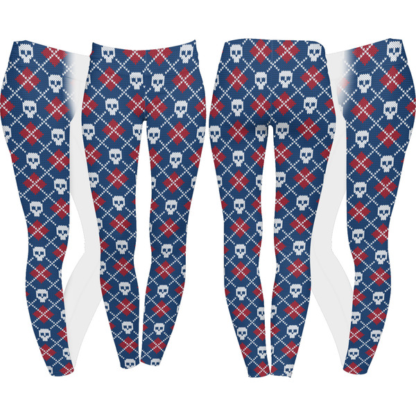 Knitted Argyle & Skulls Leggings Turn Around - Apvl