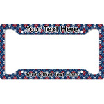 Knitted Argyle & Skulls License Plate Frame (Personalized)