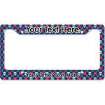 Knitted Argyle & Skulls License Plate Frame - Style B (Personalized)