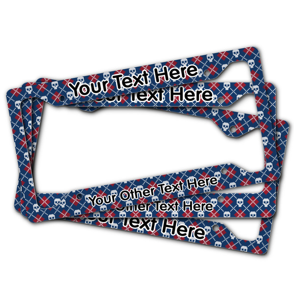 Knitted Argyle & Skulls License Plate Frames - (PARENT MAIN)