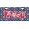 Knitted Argyle & Skulls Front License Plate (Personalized)
