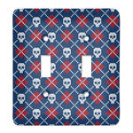 Knitted Argyle & Skulls Light Switch Cover (2 Toggle Plate)