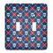 Knitted Argyle & Skulls Light Switch Cover (2 Toggle Plate)