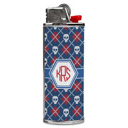 Knitted Argyle & Skulls Case for BIC Lighters (Personalized)