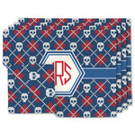 Knitted Argyle & Skulls Double-Sided Linen Placemat - Set of 4 w/ Monogram