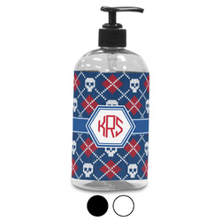 Knitted Argyle & Skulls Plastic Soap / Lotion Dispenser (Personalized)