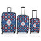 Knitted Argyle & Skulls Luggage Bags all sizes - With Handle