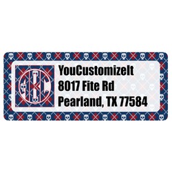 Knitted Argyle & Skulls Return Address Labels (Personalized)