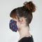 Knitted Argyle & Skulls Mask - Side View on Girl