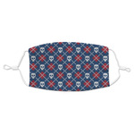 Knitted Argyle & Skulls Adult Cloth Face Mask