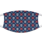 Knitted Argyle & Skulls Cloth Face Mask (T-Shirt Fabric)