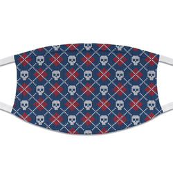 Knitted Argyle & Skulls Cloth Face Mask (T-Shirt Fabric)