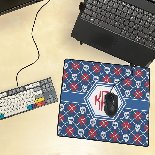Knitted Argyle & Skulls Medium Gaming Mats - LIFESTYLE