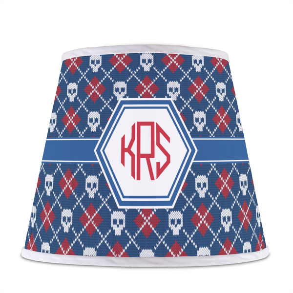 Knitted Argyle & Skulls Poly Film Empire Lampshade - Front View