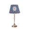 Knitted Argyle & Skulls Poly Film Empire Lampshade - On Stand