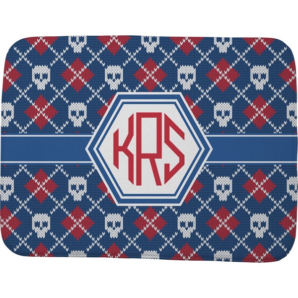 Knitted Argyle & Skulls Memory Foam Bath Mat 48 X 36