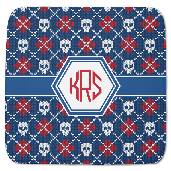 Custom Knitted Argyle & Skulls Memory Foam Bath Mat - 48"x48" (Personalized)