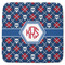 Knitted Argyle & Skulls Memory Foam Bath Mat - 48"x48" (Personalized)