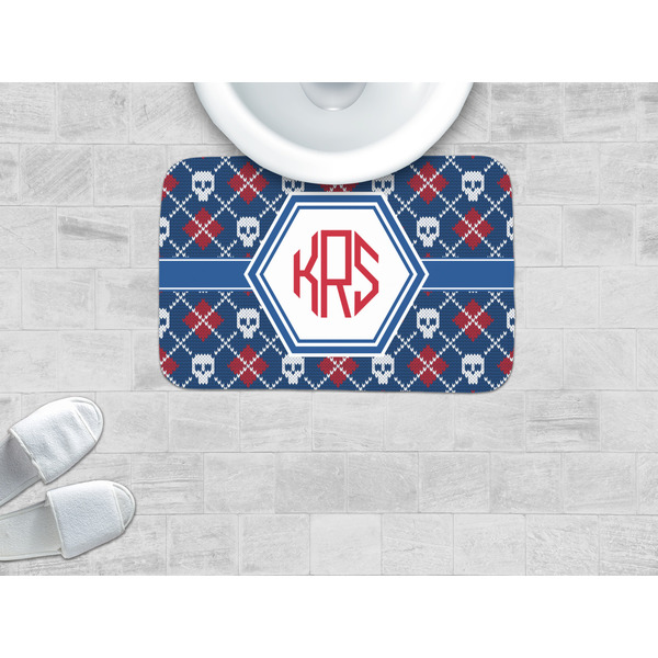 Knitted Argyle & Skulls Memory Foam Bath Mat - LIFESTYLE