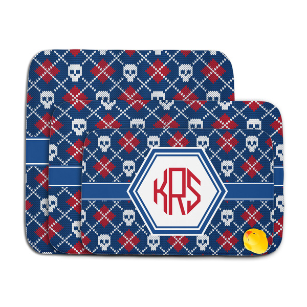 Knitted Argyle & Skulls Memory Foam Bath Mat - MAIN PARENT