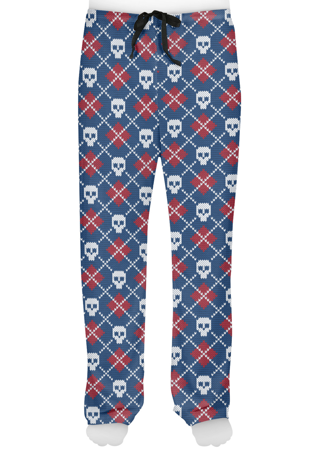 Knitted Argyle \u0026 Skulls Mens Pajama 