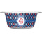 Knitted Argyle & Skulls Stainless Steel Dog Bowl - Small (Personalized)