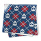 Knitted Argyle & Skulls Microfiber Dish Rag - FOLDED (square)