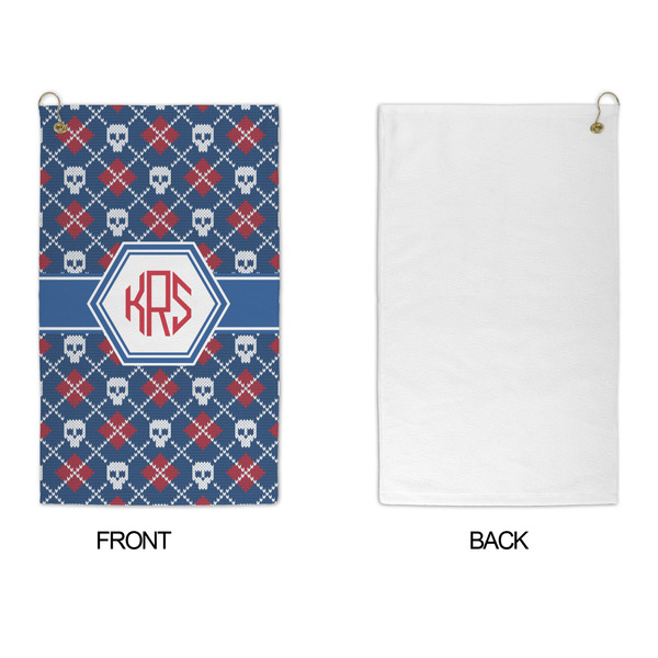 Knitted Argyle & Skulls Microfiber Golf Towels - APPROVAL