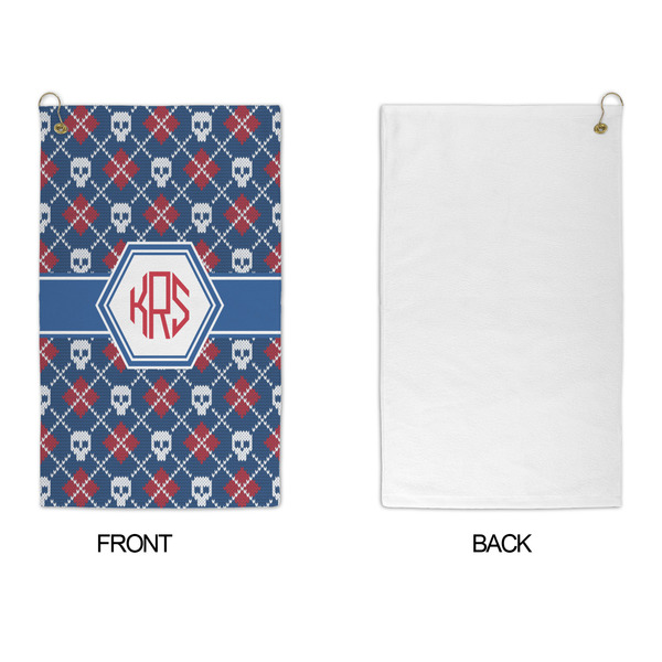 Knitted Argyle & Skulls Microfiber Golf Towels - APPROVAL