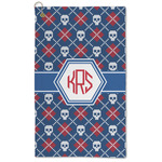 Knitted Argyle & Skulls Microfiber Golf Towel (Personalized)