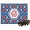 Knitted Argyle & Skulls Dog Blanket - Regular (Personalized)
