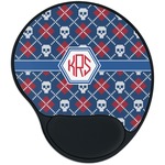 Knitted Argyle & Skulls Mouse Pad with Wrist Support