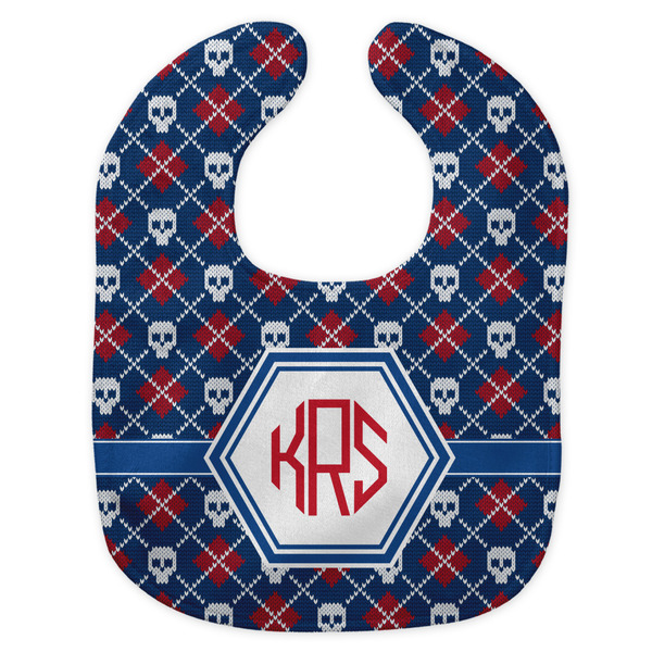 Knitted Argyle & Skulls New Bib Flat Approval