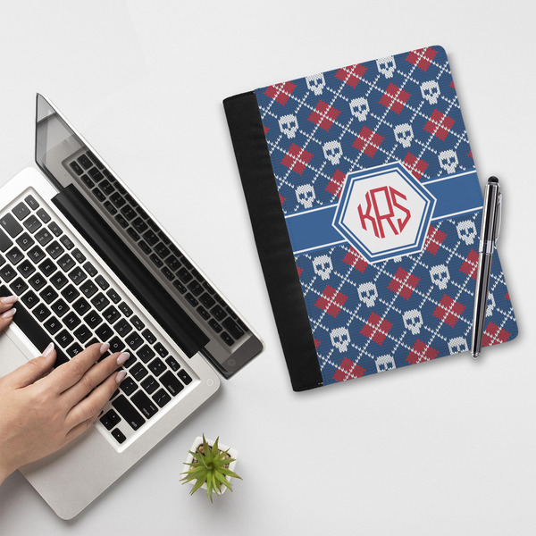Knitted Argyle & Skulls Notebook Padfolio - LIFESTYLE (large)