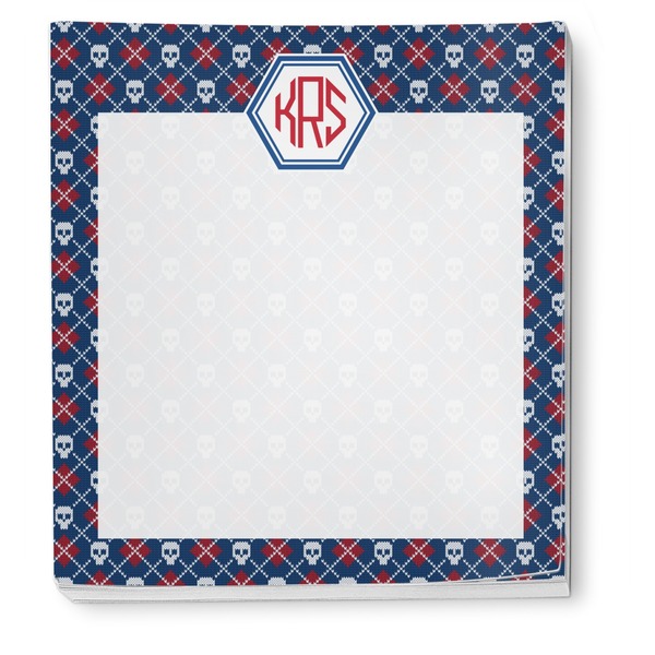 Knitted Argyle & Skulls Notepad - Apvl