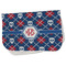 Knitted Argyle & Skulls Burp Cloth - Fleece w/ Monogram