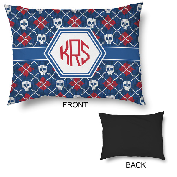 Knitted Argyle & Skulls Outdoor Dog Beds - Large - APPROVAL