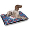 Knitted Argyle & Skulls Outdoor Dog Beds - Large - IN CONTEXT