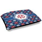 Knitted Argyle & Skulls Dog Bed w/ Monogram