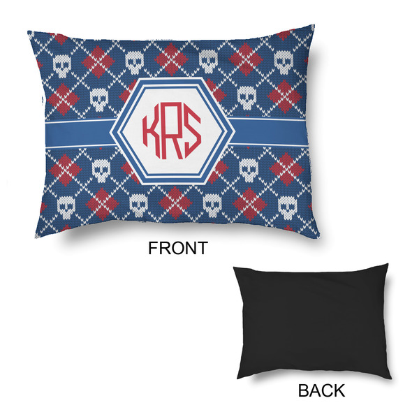 Knitted Argyle & Skulls Outdoor Dog Beds - Medium - APPROVAL