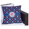 Knitted Argyle & Skulls Outdoor Pillow (Personalized)
