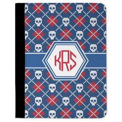 Knitted Argyle & Skulls Padfolio Clipboard (Personalized)