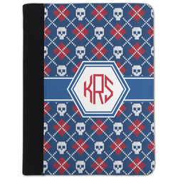Knitted Argyle & Skulls Padfolio Clipboard - Small (Personalized)