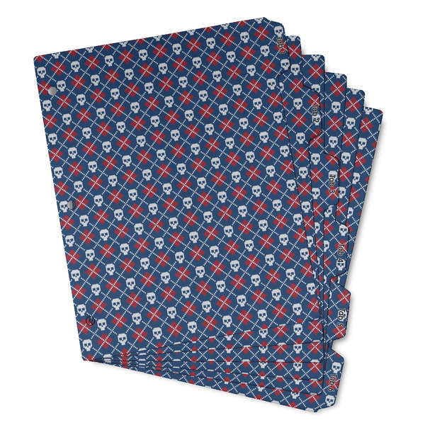 Knitted Argyle & Skulls Page Dividers - Set of 6 - Main/Front